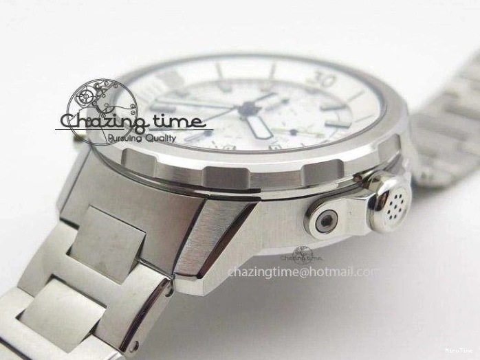 MIROTIME 0323 Versatile Aquatimer Chrono IW376803 V6F 1:1 Best Edition White Dial On SS Bracelet A 7359
